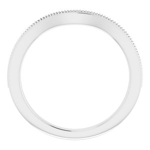 Pave - Zaria - 14K White Gold .08 CTW Natural Diamond Band for 7 mm Round Ring