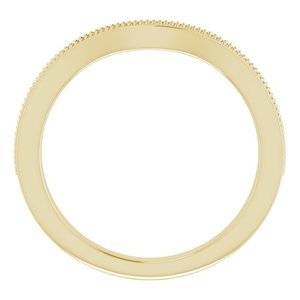 Pave - Zaria - 14K Yellow Gold .08 CTW Natural Diamond Band for 7 mm Round Ring