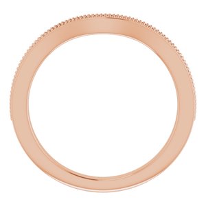 Pave - Zaria - 14K Rose Gold .08 CTW Natural Diamond Band for 7 mm Round Ring