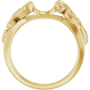 Nature - Susana - 14K Yellow Gold 1/8 CTW Natural Diamond Wrap-Style Ring Enhancer