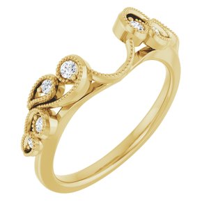 Nature - Susana - 14K Yellow Gold 1/8 CTW Natural Diamond Wrap-Style Ring Enhancer
