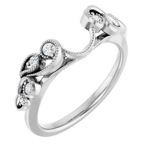 Nature - Susana - 14K White Gold 1/8 CTW Lab-Grown Diamond Ring Guard