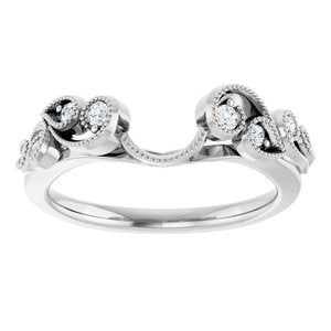 Nature - Susana - 14K White Gold 1/8 CTW Natural Diamond Wrap-Style Ring Enhancer
