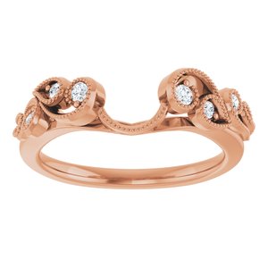 Nature - Susana - 14K Rose Gold 1/8 CTW Natural Diamond Wrap-Style Ring Enhancer