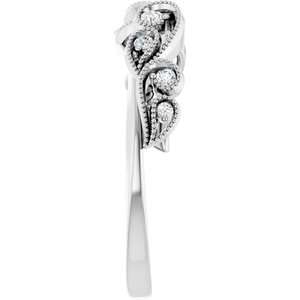 Nature - Susana - 14K White Gold 1/8 CTW Lab-Grown Diamond Ring Guard
