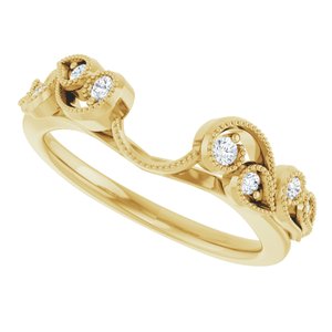 Nature - Susana - 14K Yellow Gold 1/8 CTW Natural Diamond Wrap-Style Ring Enhancer