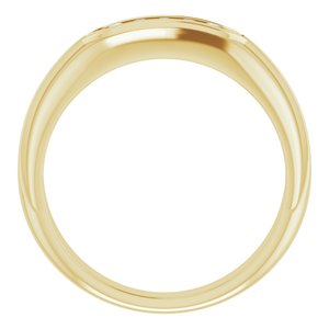 Hammered - Waylon - 14K Yellow Gold 1/6 CTW Natural Diamond Band
