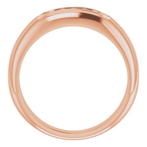 Hammered - Waylon - 14K Rose Gold 1/6 CTW Natural Diamond Band