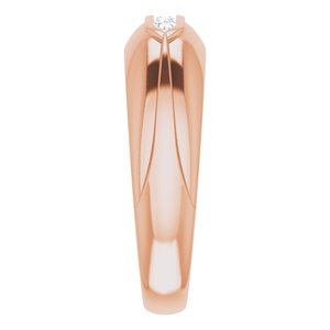Hammered - Waylon - 14K Rose Gold 1/6 CTW Natural Diamond Band