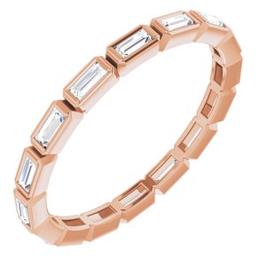 Bezel - Sierra - 14K Rose Gold 3/8 CTW Natural Diamond Eternity Band Size 4