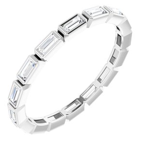 Bezel - Sierra - 14K White Gold 3/8 CTW Natural Diamond Eternity Band Size 4