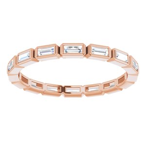 Bezel - Sierra - 14K Rose Gold 3/8 CTW Natural Diamond Eternity Band Size 4