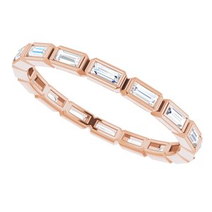 Bezel - Sierra - 14K Rose Gold 3/8 CTW Natural Diamond Eternity Band Size 4