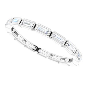 Bezel - Sierra - 14K White Gold 3/8 CTW Natural Diamond Eternity Band Size 4