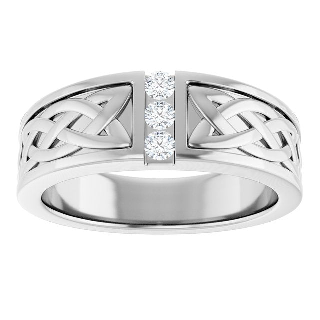 Platinum 1/5 CTW Natural Diamond Band