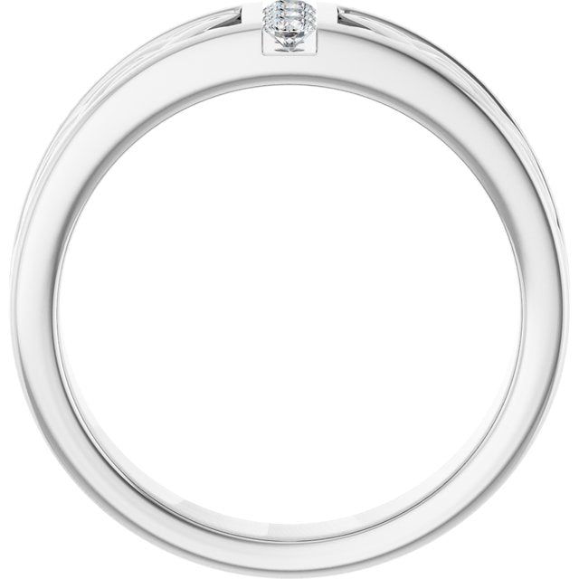Platinum 1/5 CTW Natural Diamond Band