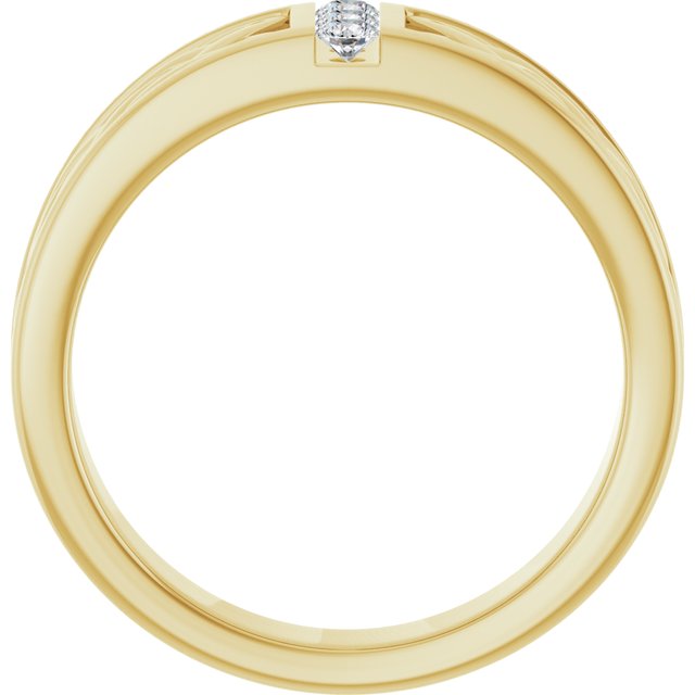 14K Yellow 1/5 CTW Natural Diamond Band