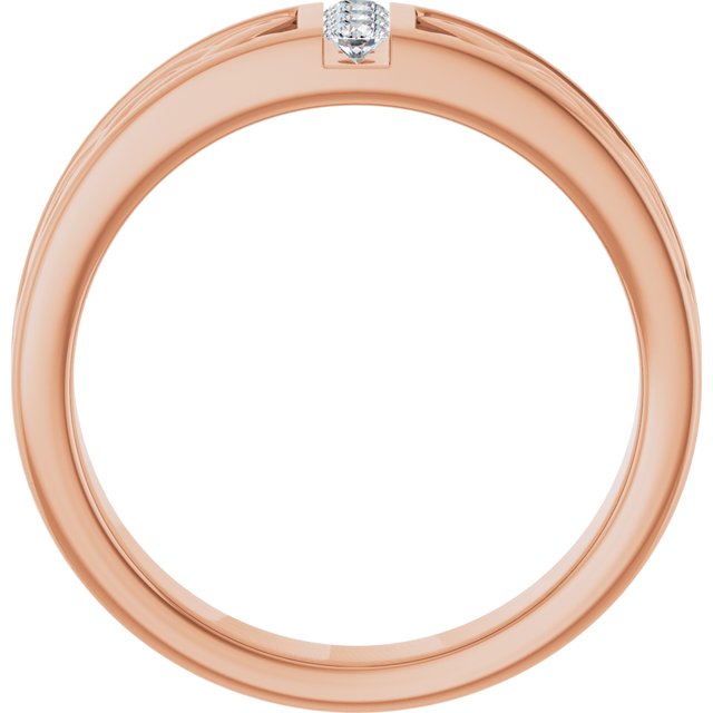 14K Rose 1/5 CTW Natural Diamond Band