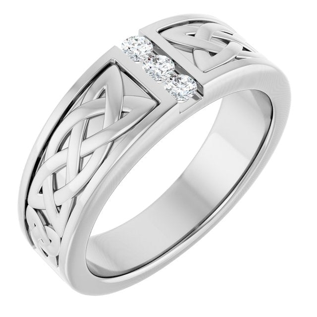 Platinum 1/5 CTW Natural Diamond Band