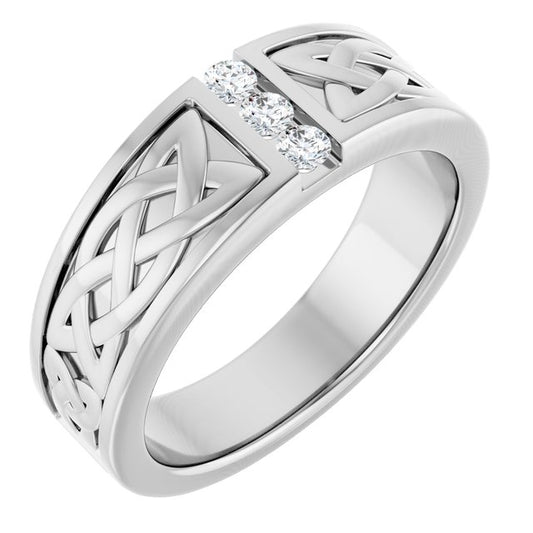 Platinum 1/5 CTW Natural Diamond Band