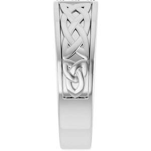 Hammered - William - Platinum 1/5 CTW Natural Diamond Band