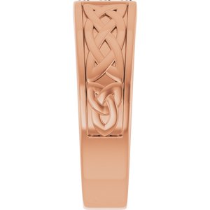 Hammered - William - 14K Rose Gold 1/5 CTW Natural Diamond Band