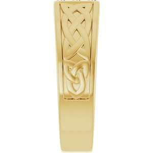 Hammered - William - 14K Yellow Gold 1/5 CTW Natural Diamond Band