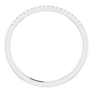 Pave - Freyja - 14K White Gold .08 CTW Natural Diamond Band