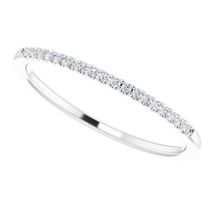 Pave - Freyja - 14K White Gold .08 CTW Natural Diamond Band
