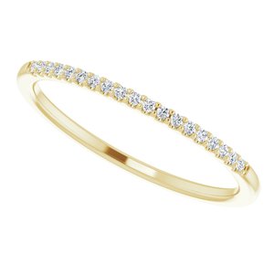 Pave - Freyja - 14K Yellow Gold .08 CTW Natural Diamond Band