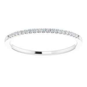 Pave - Freyja - 14K White Gold .08 CTW Natural Diamond Band