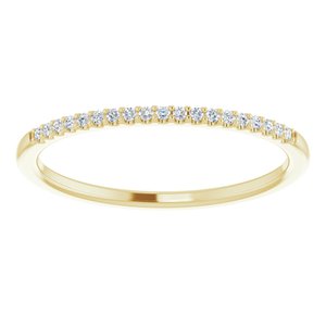 Pave - Freyja - 14K Yellow Gold .08 CTW Natural Diamond Band