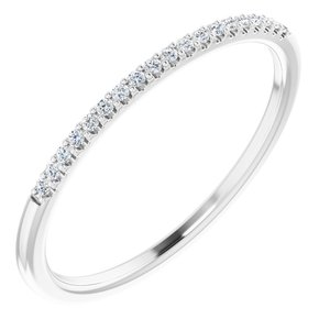 Pave - Freyja - 14K White Gold .08 CTW Natural Diamond Band
