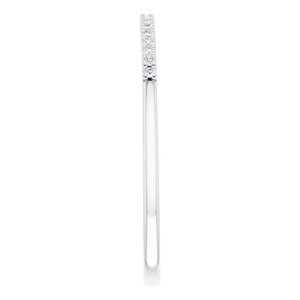 Pave - Freyja - 14K White Gold .08 CTW Natural Diamond Band
