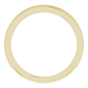 Pave - Opal - 14K Yellow Gold 1/6 CTW Diamond Milgrain Matching Band