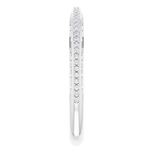 Pave - Brylee - Platinum 1/10 CTW Diamond Sculptural-Inspired Matching Band