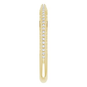 Pave - Brylee - 14K Yellow Gold 1/10 CTW Diamond Sculptural-Inspired Matching Band