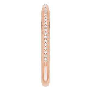 Pave - Brylee - 14K Rose Gold 1/10 CTW Diamond Sculptural-Inspired Matching Band