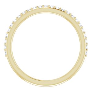 Pave - Catherine - 14K Yellow Gold 1/4 CTW Lab-Grown Diamond Band