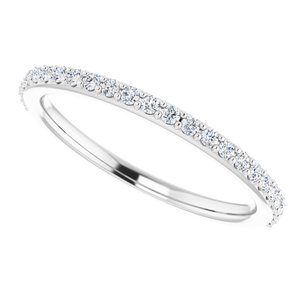 Pave - Catherine - Platinum 1/4 CTW Lab-Grown Diamond Band