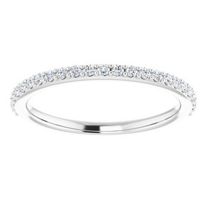 Pave - Catherine - Platinum 1/4 CTW Lab-Grown Diamond Band