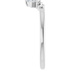 Nature - Estela - Platinum .08 CTW Lab-Grown Diamond  Sculptural Contour Band