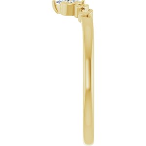 Nature - Estela - 14K Yellow Gold .08 CTW Lab-Grown Diamond  Sculptural Contour Band