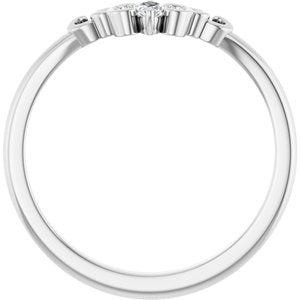 Nature - Estela - Platinum .08 CTW Lab-Grown Diamond  Sculptural Contour Band