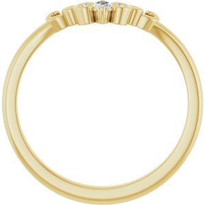 Nature - Estela - 14K Yellow Gold .08 CTW Lab-Grown Diamond  Sculptural Contour Band