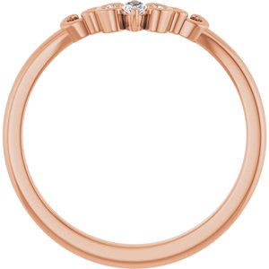 Nature - Estela - 14K Rose Gold .07 CTW Natural Diamond Sculptural Contour Band