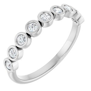Bezel - Dawna - Platinum 1/4 CTW Lab-Grown Diamond  Anniversary Band