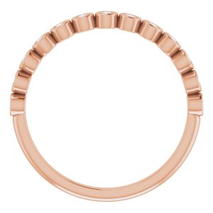 Bezel - Dawna - 14K Rose Gold 1/5 CTW Lab-Grown Diamond Anniversary Band