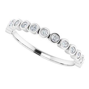 Bezel - Dawna - Platinum 1/6 CTW Natural Diamond Anniversary Band