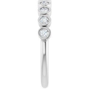 Bezel - Dawna - Platinum 1/4 CTW Lab-Grown Diamond  Anniversary Band